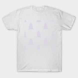 Purple Christmas Tree Pattern T-Shirt